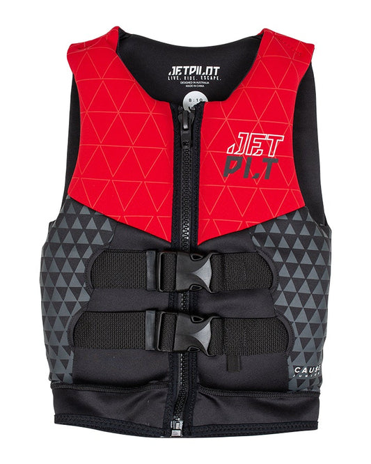 Jet Pilot Cause Youth F/E Neo Vest - Red