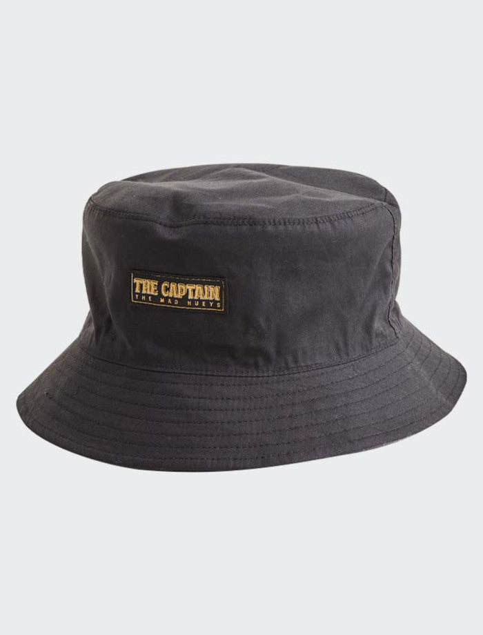 Mad Hueys Dirty Vacay Reversible Bucket Hat Vintage Black Guys